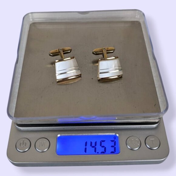 Vintage Weber Mother of Pearl Cufflinks - Picture 5 of 5